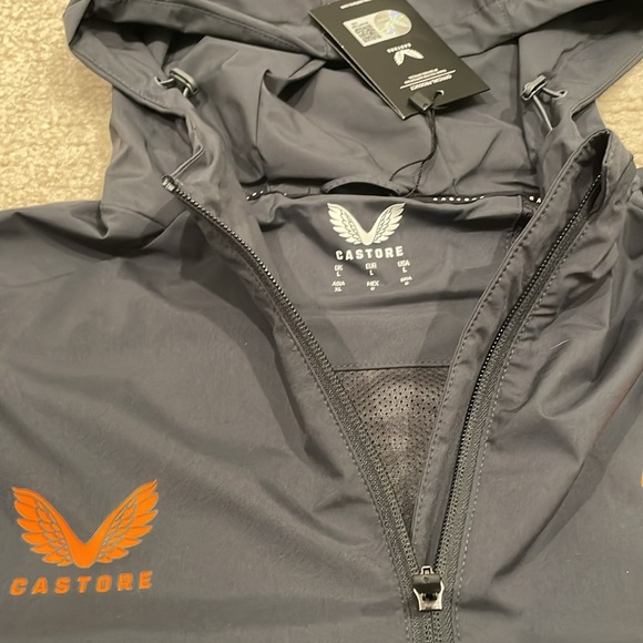 Castore Rangers Mens 23/24 Lightweight Training Jacket - Grey/Orange size L NWT - Picture 4 of 6